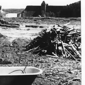 The morning after the breach. The exhibition includes photographs taken by Nazi officials, local civilians and regional archivists showing flooded landscapes, shattered communities and the scale of destruction downstream from the breached dam.