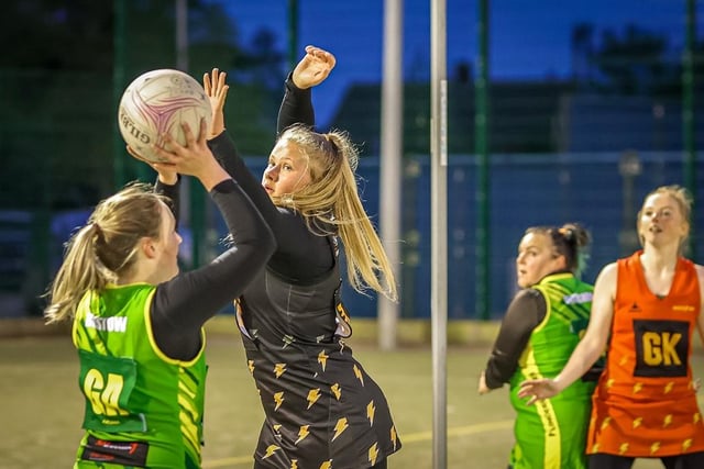 Boston Netball League action.