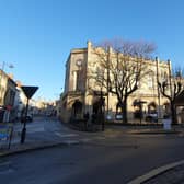 Northgate has had to be closed again to allow an aerial ladder platform to be positioned next to the Sessions House to clear debris from the fire. Photo: AH