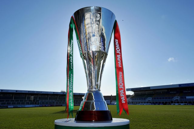 The Papa John's Trophy inside Hartlepool United's Suit Direct Stadium earlier this week. Will it be back for a longer stay later this season?