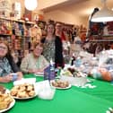 Stitch Witch owner Gail Belinda Lee, second right, with some of the supporters at as last year's mega-fundraiser. Image: Dianne Tuckett