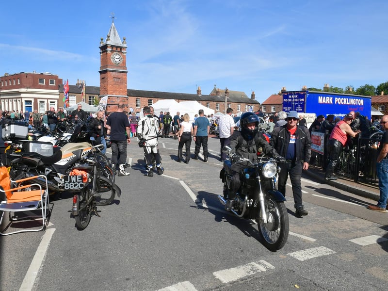 Bikers roared into Wainf;eet Market Place for their annual meet/
