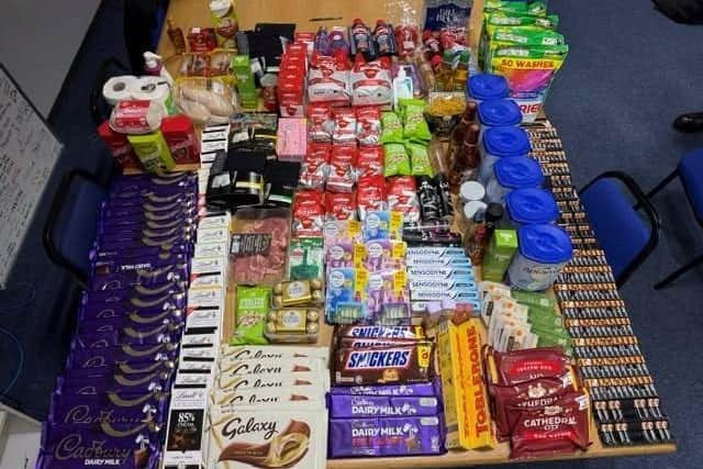 Among the stolen items were food, washing detergents, clothing and baby formula