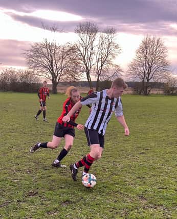 Action from Barnetby's win over Messingham.
