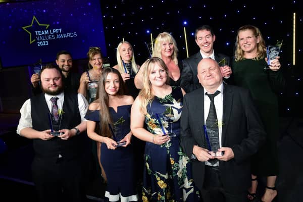 The LPFT awards winners on stage at last year's ceremony in 2023.