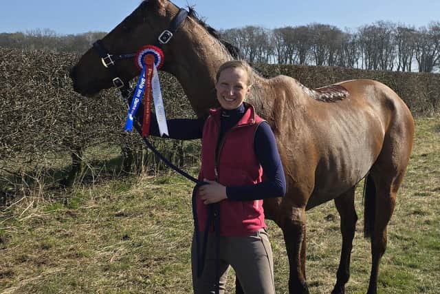 Sophie and Sunny celebrating their success.