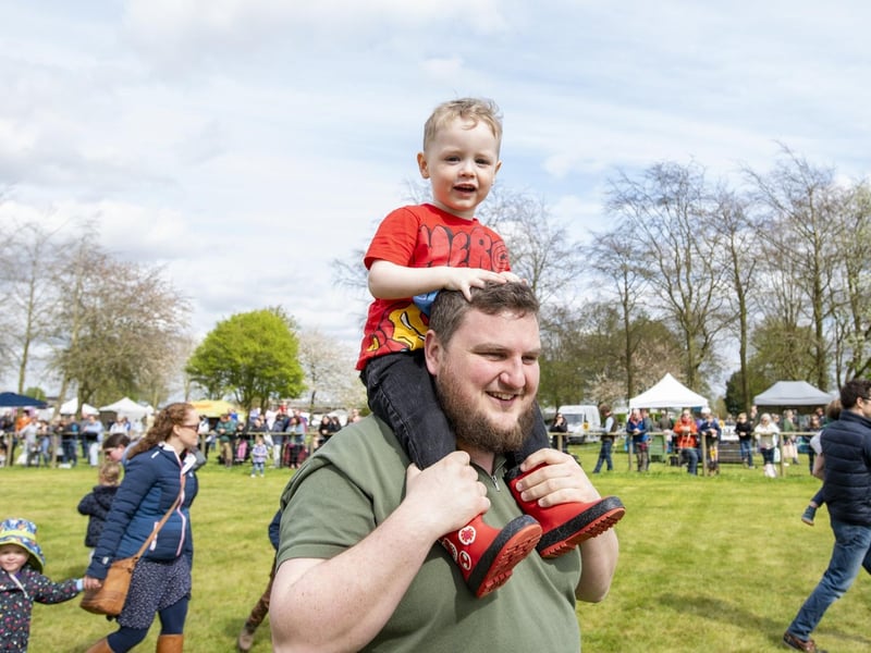 Theo Faupel, age two, and dad Josh Faupel, of Market Rasen.