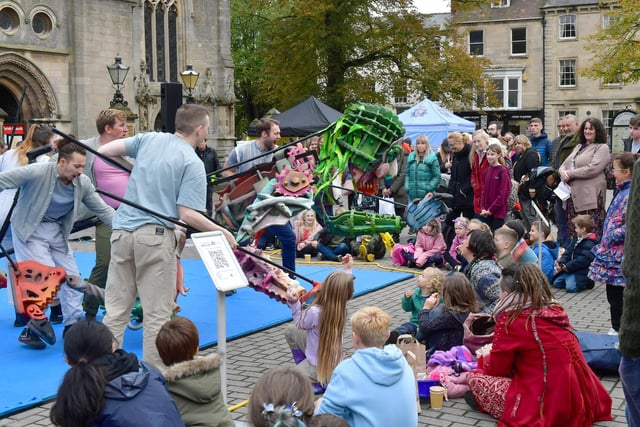 Out of the Deep Blue performance in Sleaford Market Place.