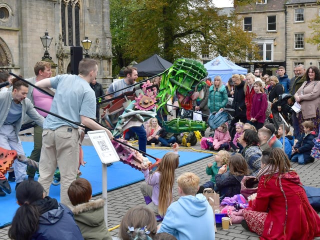 Out of the Deep Blue performance in Sleaford Market Place.