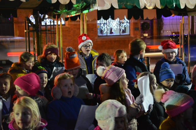 Children from Osgodby Primary School brought some Christmas music to the light switch-on
