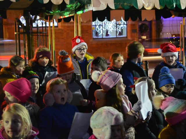 Children from Osgodby Primary School brought some Christmas music to the light switch-on