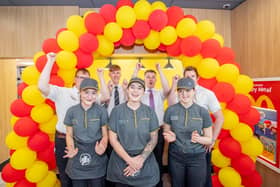 Staff at the new McDonalds in Louth.