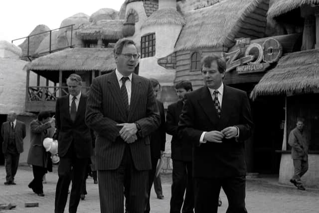 Managing director Peter Holmes with the Duke of Gloucester at the opening of Fantasy Island.