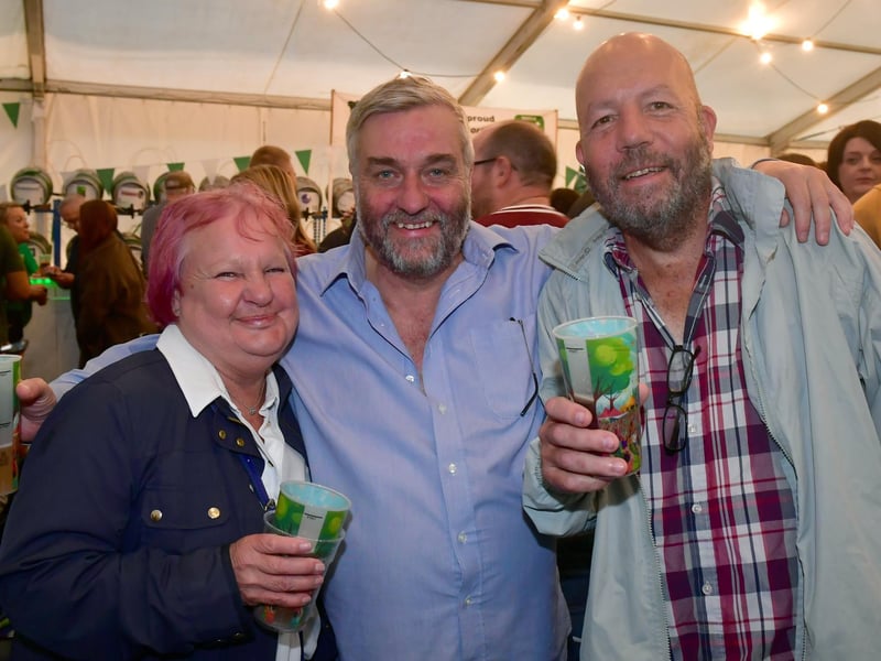 L-R Jim Bonsor, Jill Bonsor, Martin Osborne