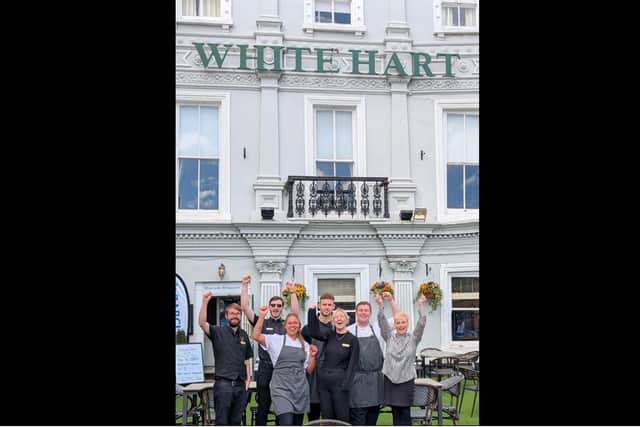Jubilant members of the team at Boston's White Hart, part of the Coaching Inn Group.