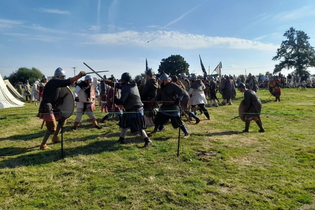 Vikings and Saxons do battle in the arena.