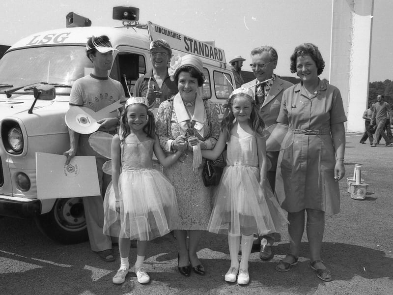 The Mayor of Boston Coun Margaret Haworth with two members of the North Holland Guides and Brownies.