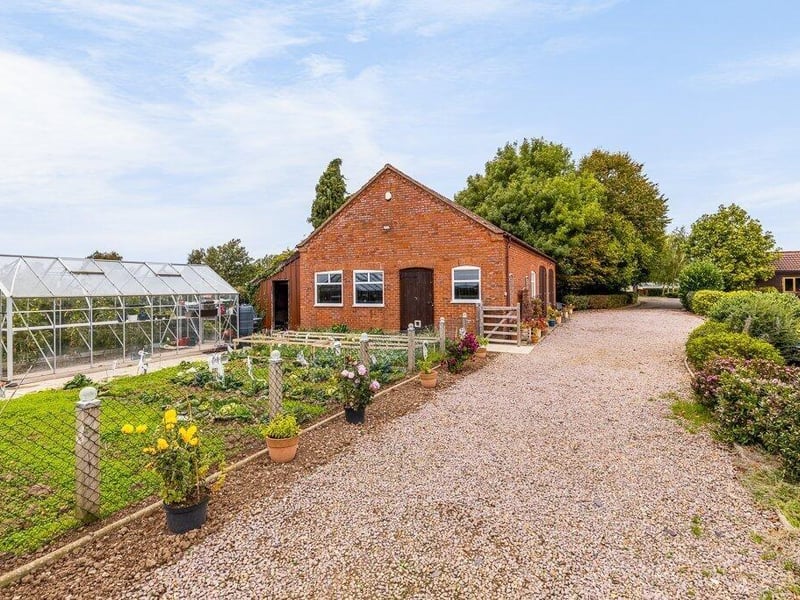 The approach to the barn.