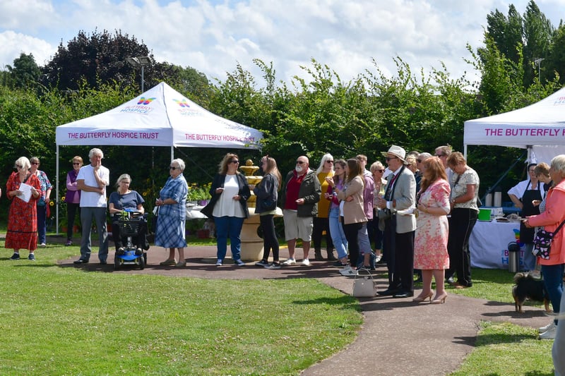 The event included stall selling plants, strawberries and refreshments.