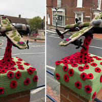 Arson-damaged Remembrance topper is repaired and put back on display in Spilsby