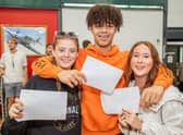 Constance Bell, leon Holloway and Jess Baxter at Banovallum School.