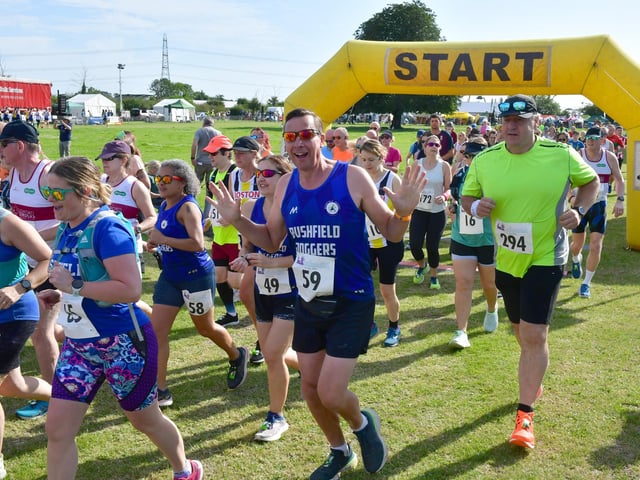 Start of the 10 mile road race