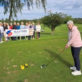 Teeing off at this year's Lioness Ladies' Charity Golf Day at Sleaford Golf Club.