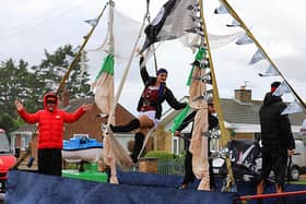 Weahering the storm at Chapel St Leonards carnival.