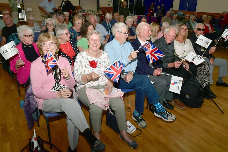 Much patriotic flag waving for the Poppy Prom.