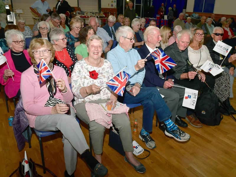 Much patriotic flag waving for the Poppy Prom.