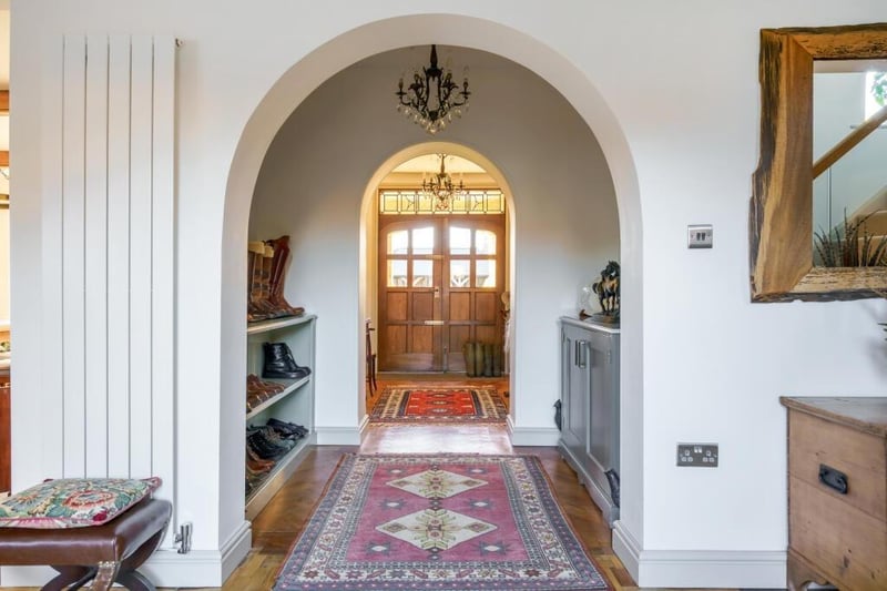Looking back on the front door across the entrance hall.