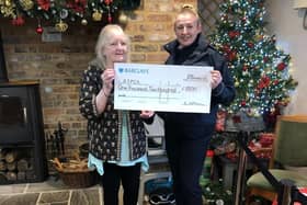 Carol Roadley with Inspector Laura Jones