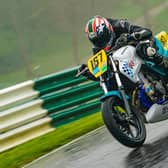 Kyle Jenkins in action at a wet Donington Park. Photo: Camipix.