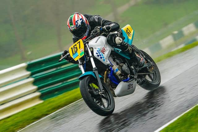 Kyle Jenkins in action at a wet Donington Park. Photo: Camipix.