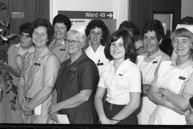 Small groups of staff and patients filled every gap along the route in the hospital, The Standard wrote at the time.