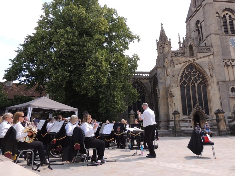 The RiverLight festival has been building up with a series of fringe events during the week, including this performance by Sleaford Concert band in the Market Place.