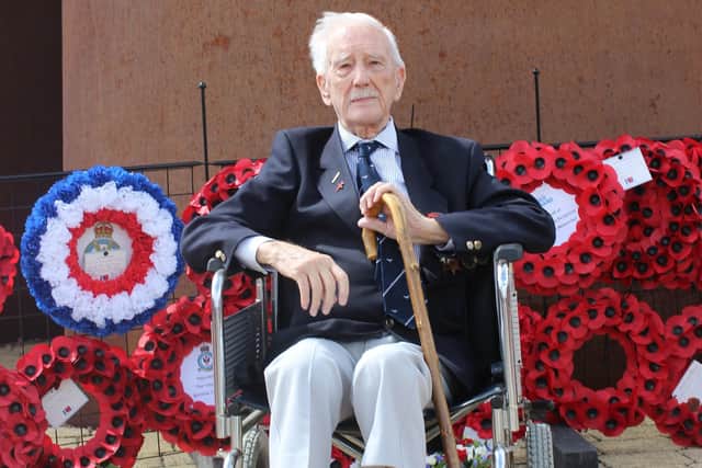 Veteran Eddie Humes on a previous visit to the IBCC. He will be attending the upcoming commemoration event. Photo: Shooting Star