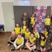 The Brownies with their Jubilee wall hanging.