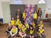 The Brownies with their Jubilee wall hanging.