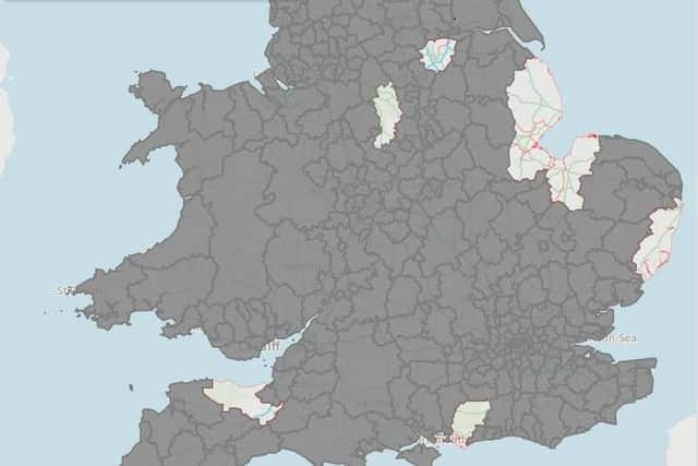 The We Are Here’ campaign flood risk map featuring Lincolnshire.
