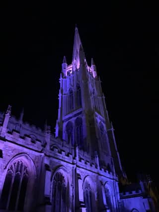 Louth Rotary light up the town purple.