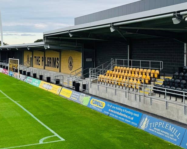 Boston United's brand new South Stand.