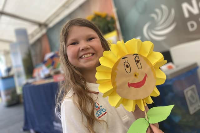 Sunflower making for Ukraine on the NKDC stand at the recent Heckington Show.