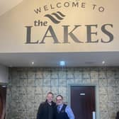 TV and film legend Keifer Sutherland with The Lakes front of house manager Gianni Telesca.