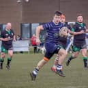 Centre Sean Bishop scored four tries to set a new season's try scoring record. Pic David Dales.