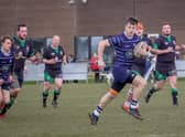 Centre Sean Bishop scored four tries to set a new season's try scoring record. Pic David Dales.