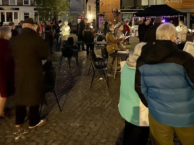 Residents stayed on for the evening event.