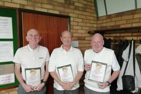 The  Vikings rink of Tim Mitchell, John Millership and Keith Posey, who won 18-15 against Desperados in Division Two.