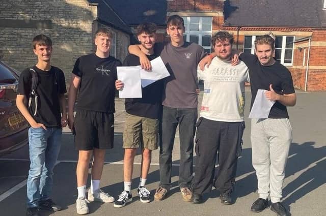 Henry, Alex, Mason, Ollie, Ben and Matt happy on results day. Photo credit: The Robert Carre Trust