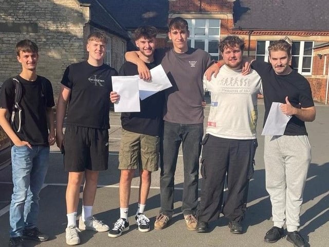 Henry, Alex, Mason, Ollie, Ben and Matt happy on results day. Photo credit: The Robert Carre Trust